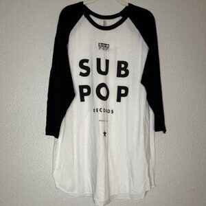 Sub Pop Baseball Style T-shirt Size 2XL